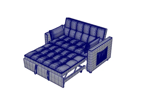 Sleeper Sofa Bed 3D Model