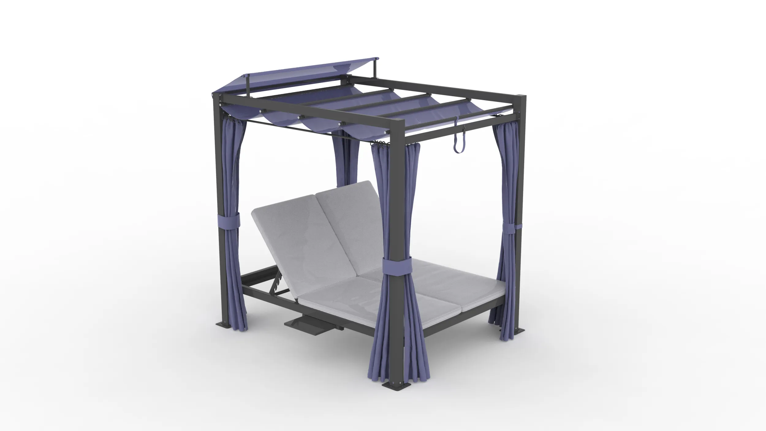 Hardtop Gazebo 3D Model .c4d .max .obj .3ds .fbx .stl .blend 