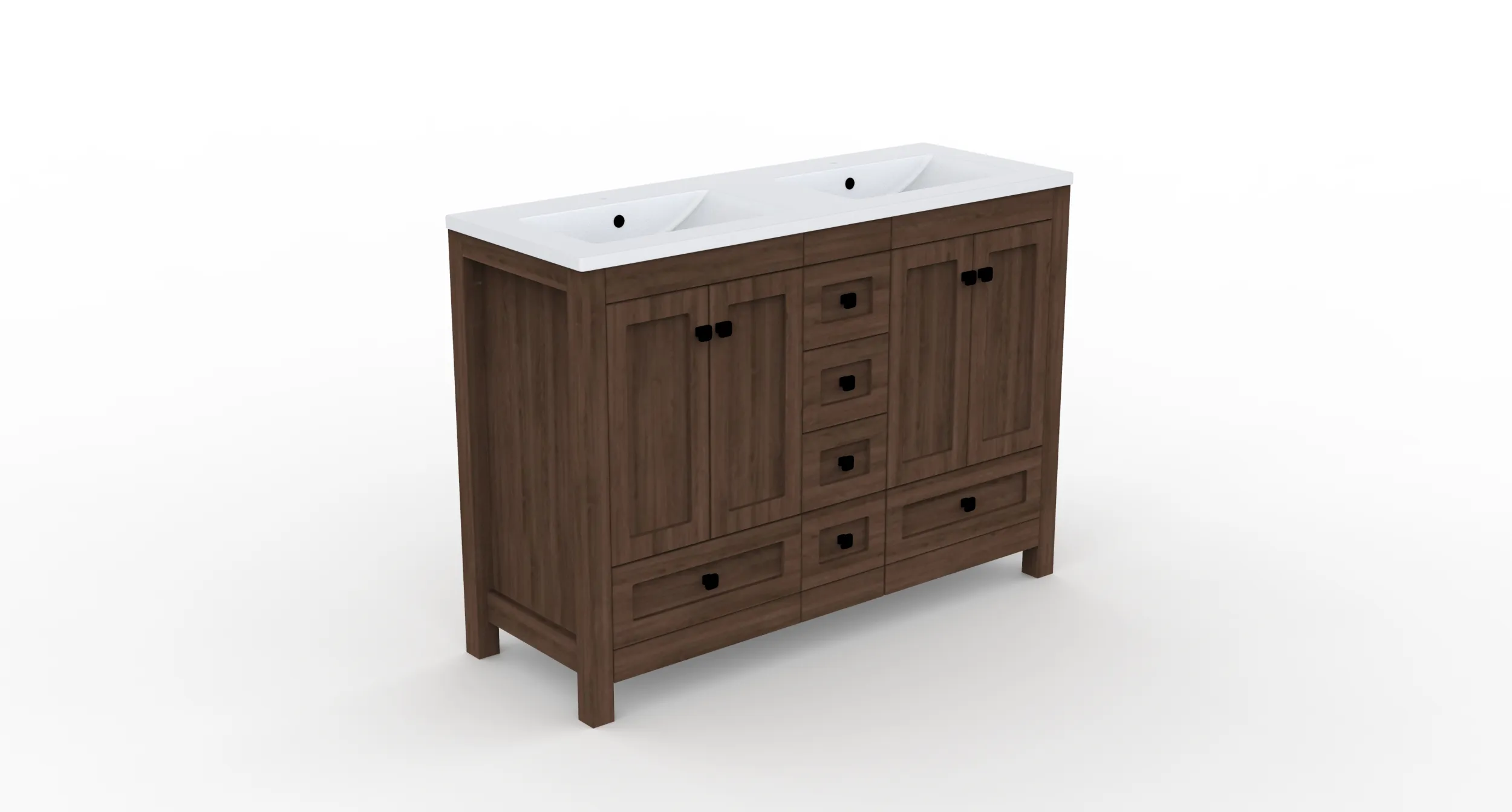 Modern Bathroom Vanity Cabinet 3D Model .c4d .max .obj .3ds .fbx .stl .blend 
