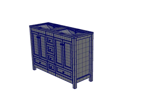 Modern Bathroom Vanity Cabinet 3D Model