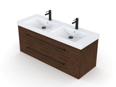 Modern Bathroom Vanity Cabinet 3D Model