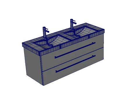 Modern Bathroom Vanity Cabinet 3D Model