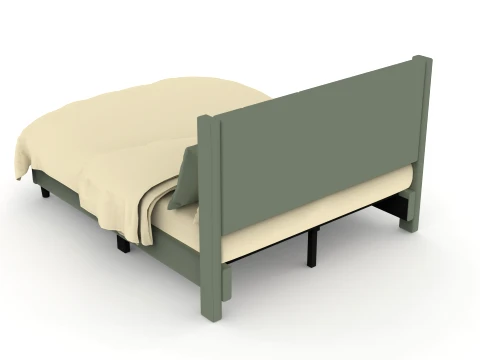 Bed Pillow Mattress Bedsheet 3D Model