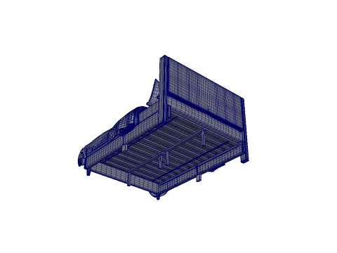 Bed Pillow Mattress Bedsheet 3D Model