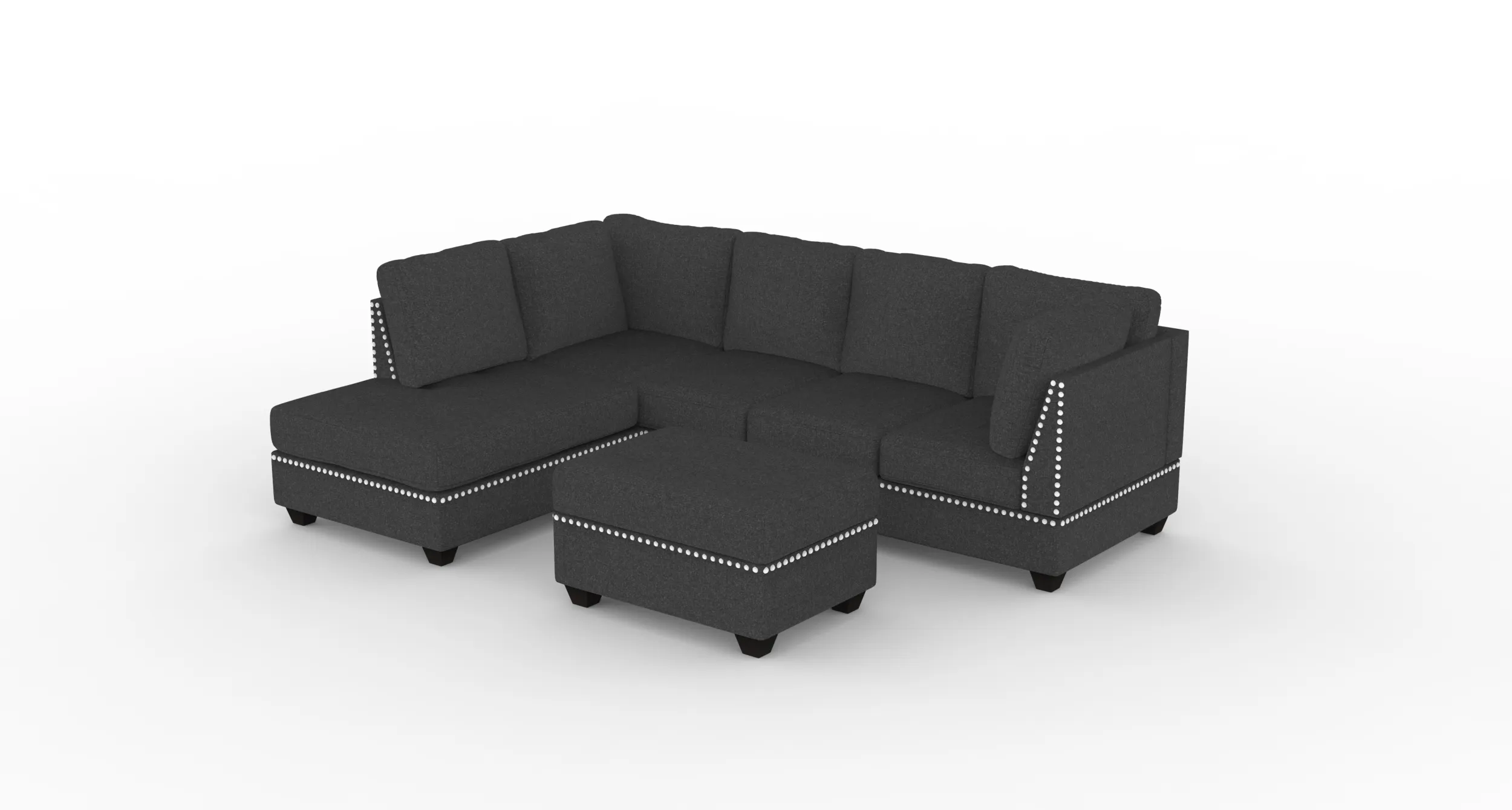 Sectional Sofa Couches 3D Model .c4d .max .obj .3ds .fbx .stl .blend