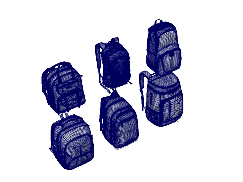 Backpack Bag Collection 3D Model