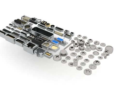 Ports and Screws Model 3D