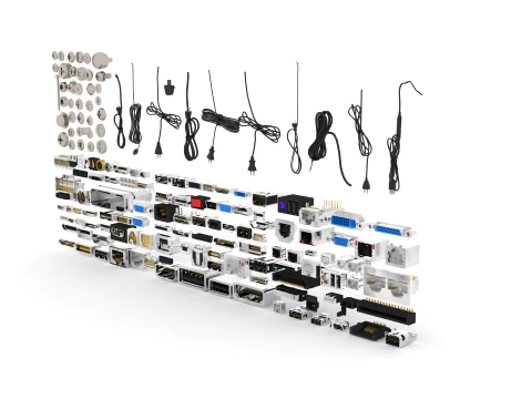 Ports Screws cable Model 3D