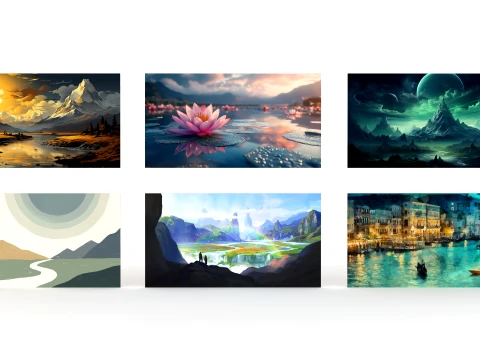 Wall painting all in one 3D 모델