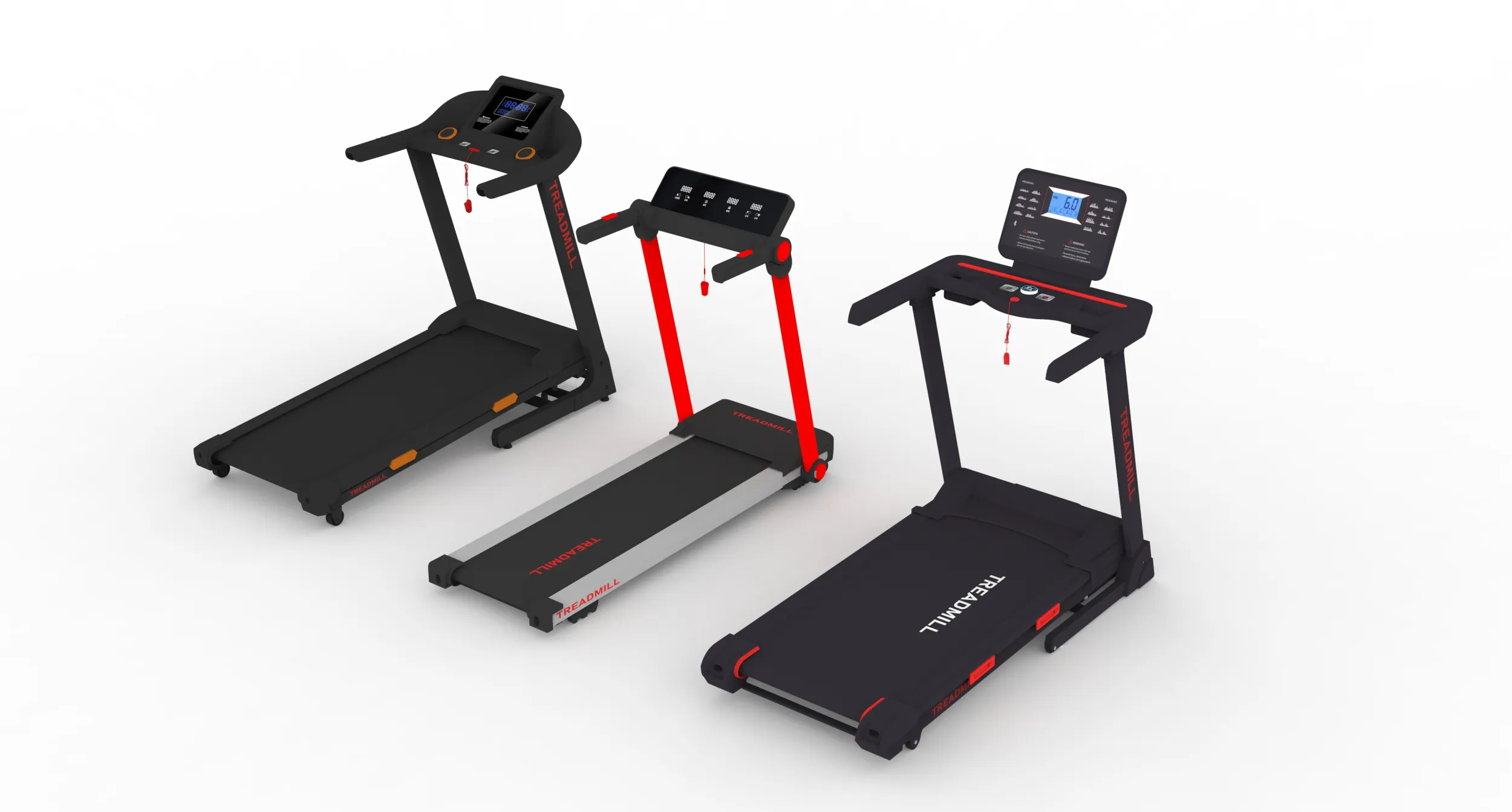 Treadmill Collection 3D Model .c4d .max .obj .3ds .fbx .stl .blend 
