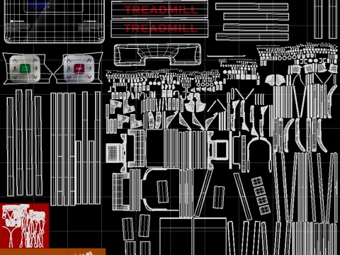 Treadmill Collection 3D Model