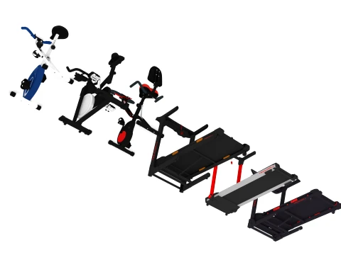 Treadmill and Exercise Bike Collection 3D Model
