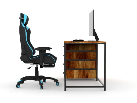 Computer Desk and Chair 3D Model