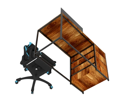 Computer Desk and Chair 3D Model