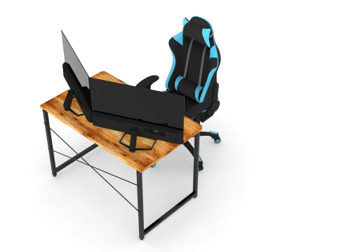 Computer Desk and Chair 3D Model
