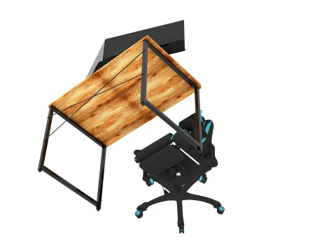Computer Desk and Chair 3D Model