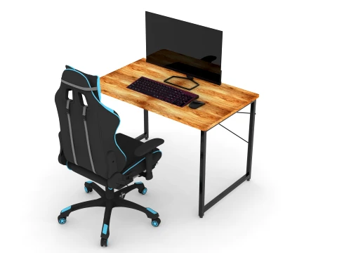 Computer Desk and Chair 3D Model