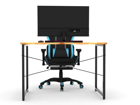 Computer Desk and Chair 3D Model