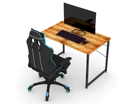 Computer Desk and Chair 3D Model