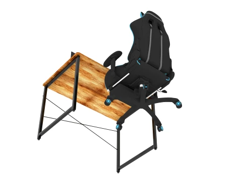 Computer Desk and Chair 3D Model
