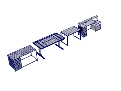 Table collection 3D Model