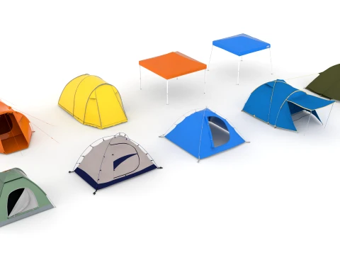 Tent collection 3D Model