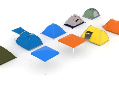 Tent collection 3D Model