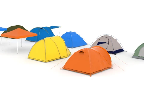 Tent collection 3D Model
