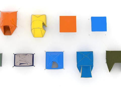 Tent collection 3D Model