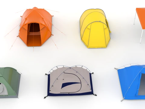 Tent collection 3D Model
