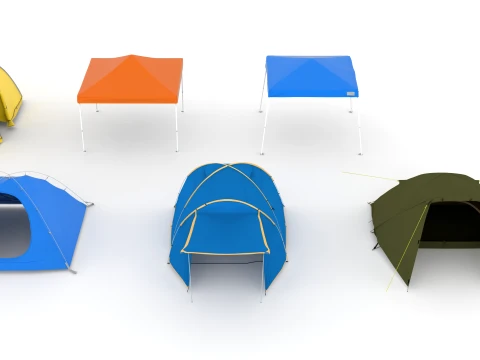 Tent collection 3D Model