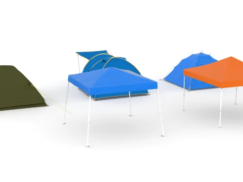 Tent collection 3D Model