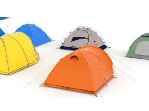 Tent collection 3D Model