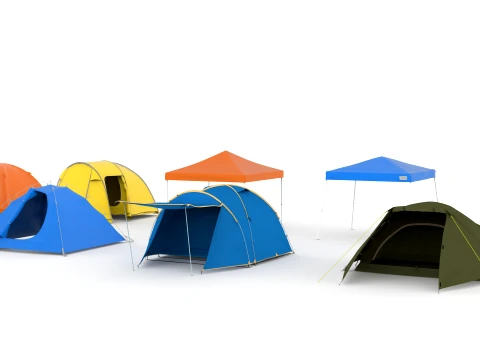 Tent collection 3D Model