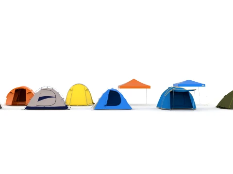 Tent collection 3D Model