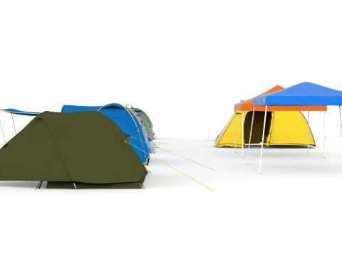 Tent collection 3D Model