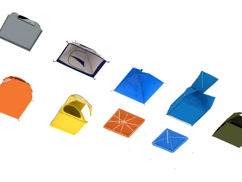Tent collection 3D Model