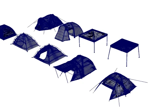 Tent collection 3D Model