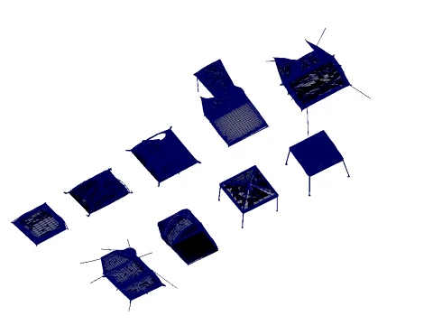 Tent collection 3D Model