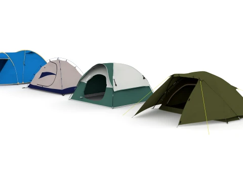 Tent collection 3D Model