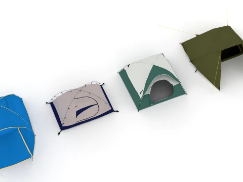 Tent collection 3D Model