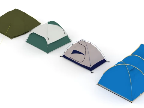 Tent collection 3D Model