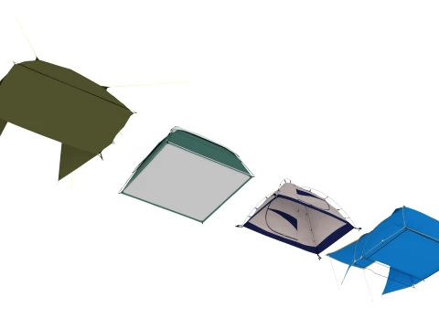 Tent collection 3D Model