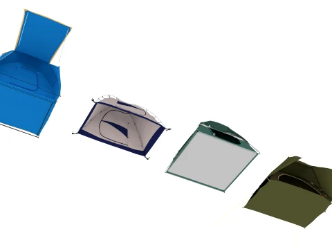 Tent collection 3D Model