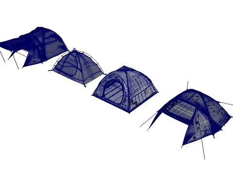 Tent collection 3D Model