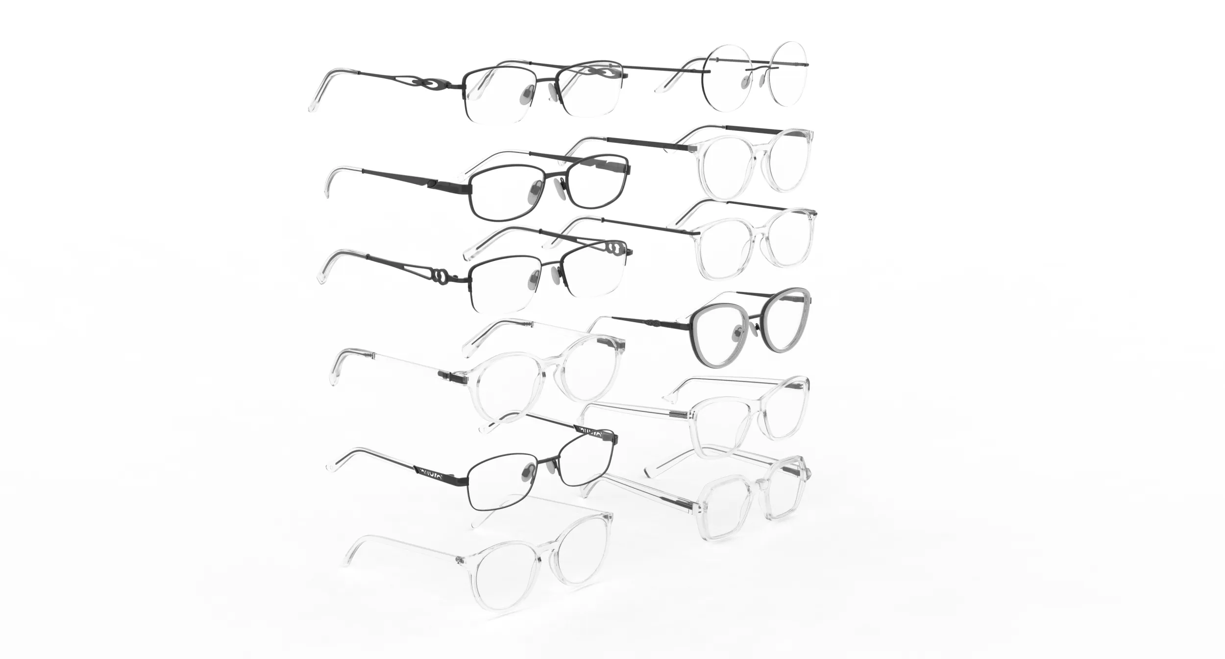 Spectacles Collection 3D Model .c4d .max .obj .3ds .fbx .stl .blend 