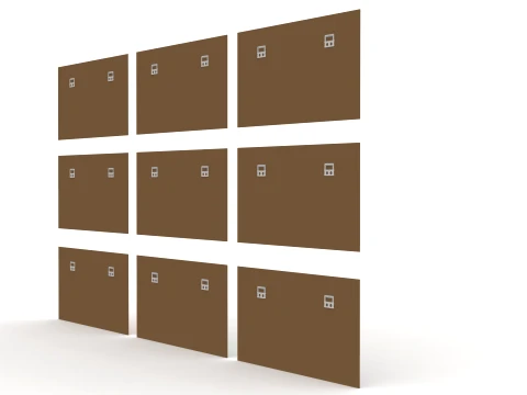 9 wall paintings 3D Model