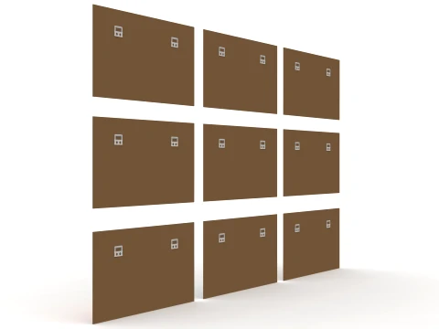 9 wall paintings 3D Model