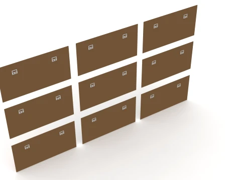 9 wall paintings 3D Model