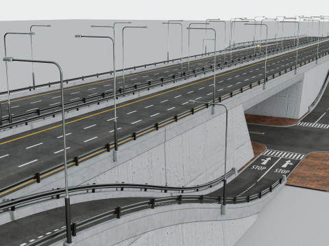 Highway Interchange 3D Model